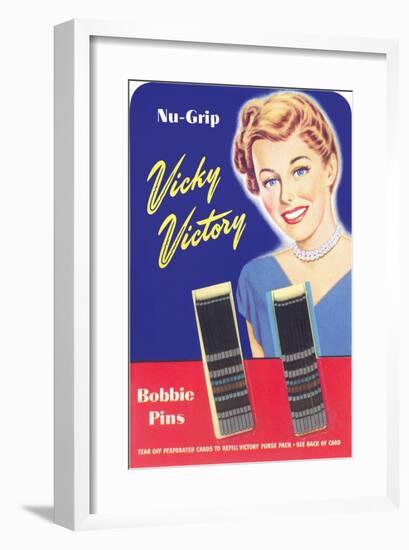 Nu-Grip Bobbie Pins-null-Framed Giclee Print