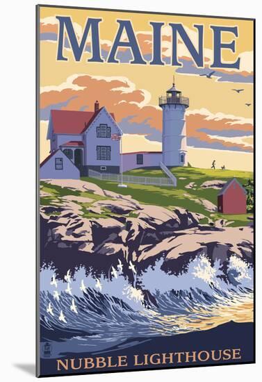 Nubble Lighthouse - York, Maine-null-Mounted Poster