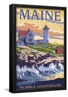 Nubble Lighthouse - York, Maine-null-Framed Poster