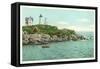 Nubble Lighthouse, York, Maine-null-Framed Stretched Canvas