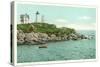 Nubble Lighthouse, York, Maine-null-Stretched Canvas