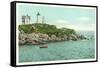 Nubble Lighthouse, York, Maine-null-Framed Stretched Canvas