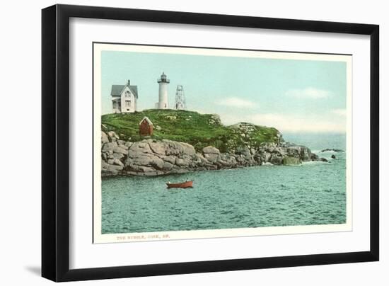 Nubble Lighthouse, York, Maine-null-Framed Art Print