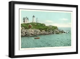 Nubble Lighthouse, York, Maine-null-Framed Art Print