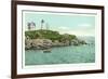 Nubble Lighthouse, York, Maine-null-Framed Art Print