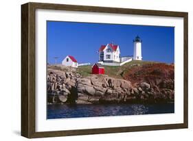 Nubble Lighthouse York Maine-George Oze-Framed Photographic Print