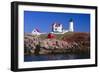 Nubble Lighthouse York Maine-George Oze-Framed Photographic Print