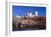 Nubble Lighthouse York Maine-George Oze-Framed Photographic Print