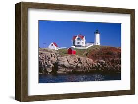 Nubble Lighthouse York Maine-George Oze-Framed Photographic Print