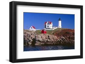 Nubble Lighthouse York Maine-George Oze-Framed Photographic Print