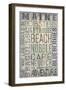 Nubble - Maine - Barnwood Typography-Lantern Press-Framed Art Print