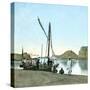 Nubia (Egypt), Travellers's Boat on the Nile-Leon, Levy et Fils-Stretched Canvas