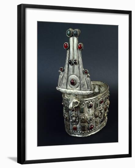 Nubia, Tomb, Royal Crown from Ballana Made of Silver with Inlaid Jewels-null-Framed Giclee Print