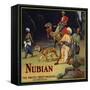 Nubian Brand - Los Angeles, California - Citrus Crate Label-Lantern Press-Framed Stretched Canvas