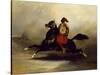 Nubian Horseman at the Gallop-Alfred De Dreux-Stretched Canvas