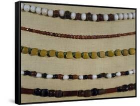 Nubian Necklaces with Semi-Precious Stones-null-Framed Stretched Canvas