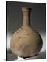 Nubian Vase with Painted Leaves, Terracotta-null-Stretched Canvas