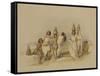 Nubian Women at Kortie on the Nile, from "Egypt and Nubia," Vol.1-David Roberts-Framed Stretched Canvas