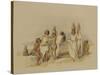 Nubian Women at Kortie on the Nile, from "Egypt and Nubia," Vol.1-David Roberts-Stretched Canvas