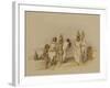 Nubian Women at Kortie on the Nile, from "Egypt and Nubia," Vol.1-David Roberts-Framed Giclee Print