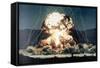 Nuclear Explosion Met in Nevada Desert-null-Framed Stretched Canvas