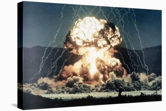 Nuclear Explosion Met in Nevada Desert-null-Stretched Canvas