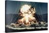 Nuclear Explosion Met in Nevada Desert-null-Stretched Canvas