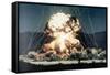 Nuclear Explosion Met in Nevada Desert-null-Framed Stretched Canvas