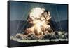 Nuclear Explosion Met in Nevada Desert-null-Framed Stretched Canvas