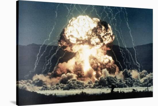 Nuclear Explosion Met in Nevada Desert-null-Stretched Canvas