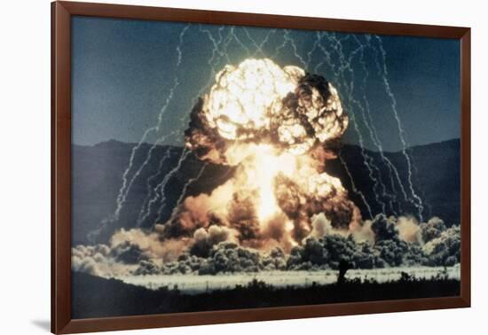 Nuclear Explosion Met in Nevada Desert-null-Framed Photographic Print