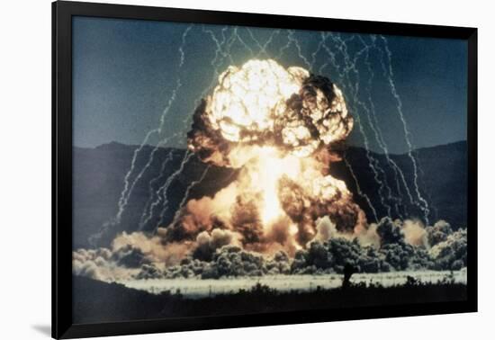 Nuclear Explosion Met in Nevada Desert-null-Framed Photographic Print