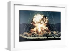 Nuclear Explosion Met in Nevada Desert-null-Framed Photographic Print