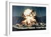 Nuclear Explosion Met in Nevada Desert-null-Framed Photographic Print