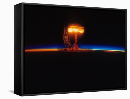 Nuclear Explosion-Stocktrek Images-Framed Stretched Canvas
