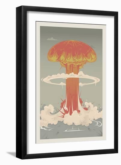 Nuclear Explosion-apartment-Framed Art Print