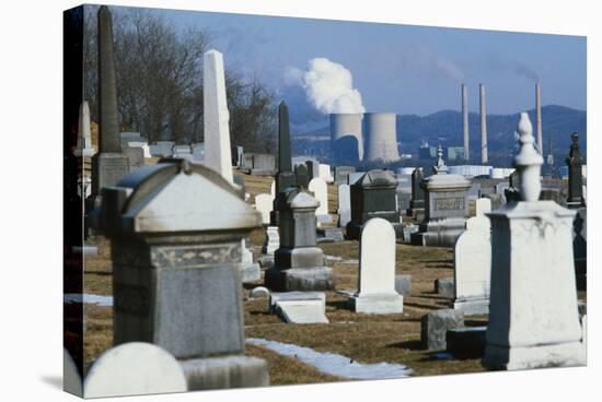 Nuclear Plant and Cemetery-null-Stretched Canvas