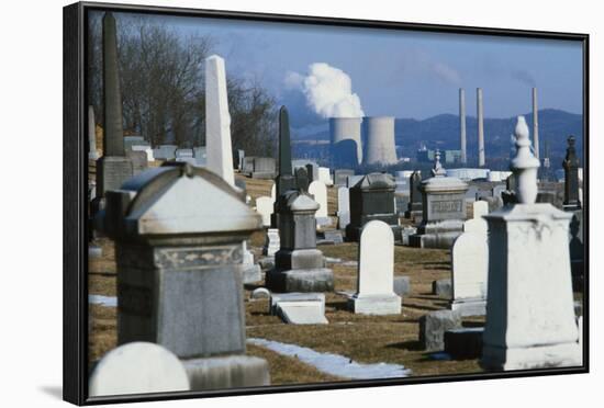 Nuclear Plant and Cemetery-null-Framed Photographic Print