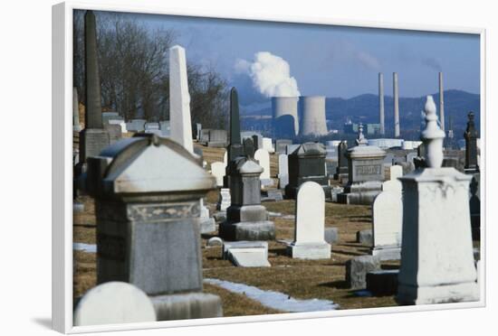 Nuclear Plant and Cemetery-null-Framed Photographic Print