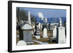 Nuclear Plant and Cemetery-null-Framed Photographic Print
