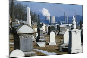 Nuclear Plant and Cemetery-null-Mounted Photographic Print