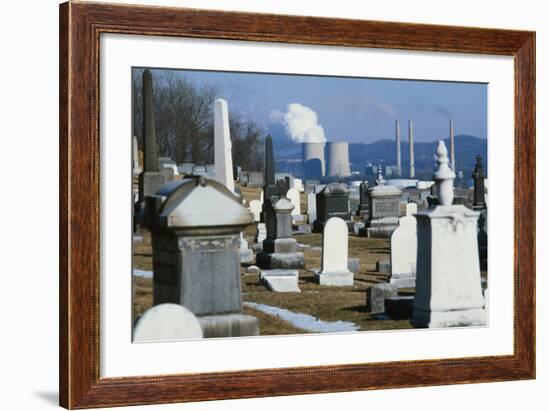 Nuclear Plant and Cemetery-null-Framed Photographic Print