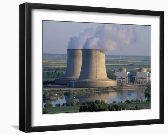 Nuclear Power Station of Saint Laurent-Des-Eaux, Pays De Loire, Loire Valley, France-Bruno Barbier-Framed Photographic Print