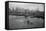 Nuclear Submarine Passing New York View-null-Framed Stretched Canvas