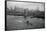 Nuclear Submarine Passing New York View-null-Framed Stretched Canvas