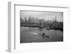 Nuclear Submarine Passing New York View-null-Framed Photographic Print