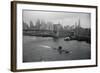 Nuclear Submarine Passing New York View-null-Framed Photographic Print