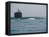 Nuclear Submarine, United States Navy-David Lomax-Framed Stretched Canvas