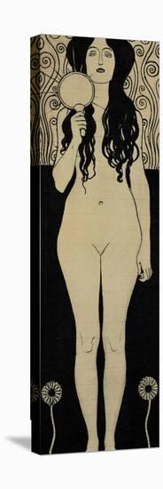 Nuda Veritas (Naked Truth), Inscribed Truth is Fire and to Speak Truth is Shining and Burning-Gustav Klimt-Stretched Canvas