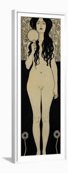 Nuda Veritas (Naked Truth), Inscribed Truth is Fire and to Speak Truth is Shining and Burning-Gustav Klimt-Framed Giclee Print